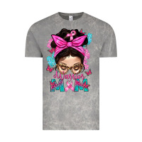 Cloud Rock Warrior Mom Messy Bun With Flowers Vintage Tee - BundleAndBundleShop