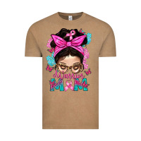 Vintage Coffee Warrior Mom Messy Bun With Flowers Vintage Tee - BundleAndBundleShop