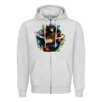 Dove Grey christmas black angus gnome Zipper Hoodie - CowGirlArtShop