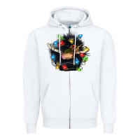 White christmas black angus gnome Zipper Hoodie - CowGirlArtShop