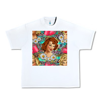 White Hairdresser Western Girl And Hair Curler Seamless Pattern Bbs Urban Heavy Tee - BundleAndBundleShop