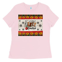 Bubblegum Pink very merry teacher Ladies Tee - Jasminsmagicworld