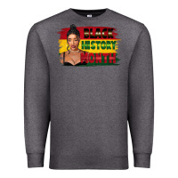 Charcoal Heather black history month black girl Premium Sweatshirt - FaDigitalArtStudio