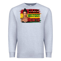 Heather Grey black history month black girl Premium Sweatshirt - FaDigitalArtStudio