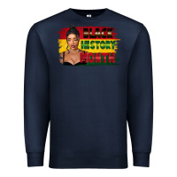 Navy black history month black girl Premium Sweatshirt - FaDigitalArtStudio