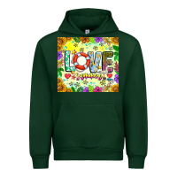 Forest Green Love Summer Urban Hoodie - CowhideDigitalArt