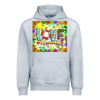 Heather Grey Love Summer Urban Hoodie - CowhideDigitalArt