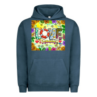 Pigment Midnight Navy Love Summer Urban Hoodie - CowhideDigitalArt