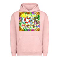Pigment Salmon Love Summer Urban Hoodie - CowhideDigitalArt