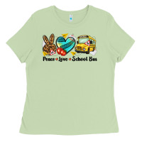 Matcha peace love school bus Ladies Tee - NancyCooperArtShop