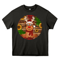 Asphalt Cute reindeer Christmas Heavy Core Tee - Jasminsmagicworld