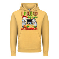 Vintage Mustard i paused my game for christmas Vintage Hoodie - MaliasSmallBusiness