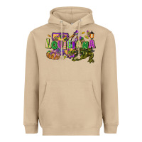 Louisiana Mardi Gras Heavyweight Hoodie | Teevron