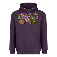 Plum louisiana mardi gras Heavyweight Hoodie - FaDigitalArtStudio