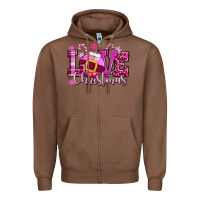 Chestnut love christmas pink Zipper Hoodie - CowGirlArtShop