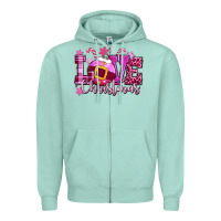 Seafoam love christmas pink Zipper Hoodie - CowGirlArtShop
