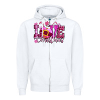 Love Christmas Pink Zipper Hoodie | Teevron