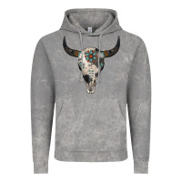Cloud Rock Cowhide Bull Skull Vintage Hoodie - Jasminsmagicworld
