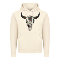 Vintage Artic Cowhide Bull Skull Vintage Hoodie - Jasminsmagicworld