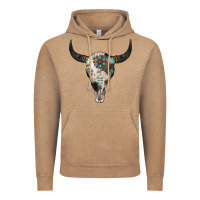 Vintage Coffee Cowhide Bull Skull Vintage Hoodie - Jasminsmagicworld