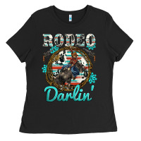 Black rodeo darling Ladies Tee - BarkalooDesign