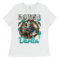 White rodeo darling Ladies Tee - BarkalooDesign