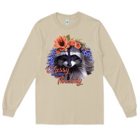 Mushroom Classy But a Little Thrashy Raccoon with Flowers Long Sleeve Tee - Bettercallsaul