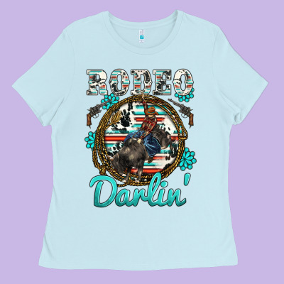 Rodeo Darling Ladies Tee Designed By Barkaloodesign