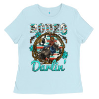 Baby Blue rodeo darling Ladies Tee - BarkalooDesign