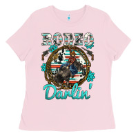 Bubblegum Pink rodeo darling Ladies Tee - BarkalooDesign
