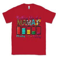 Red Battery Life Of A Mama Classic Tee - BundleAndBundleShop