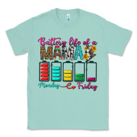 Seafoam Battery Life Of A Mama Classic Tee - BundleAndBundleShop