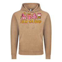 Vintage Coffee feliz navidad Vintage Hoodie - MaliasSmallBusiness