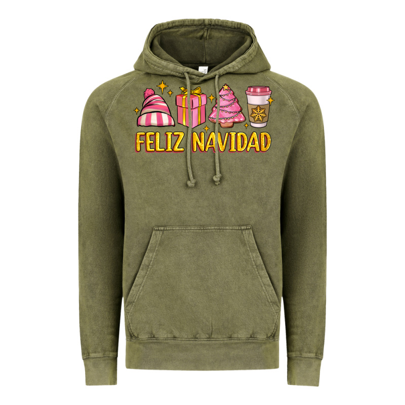 Feliz Navidad Vintage Hoodie by MaliasSmallBusiness | Teevron