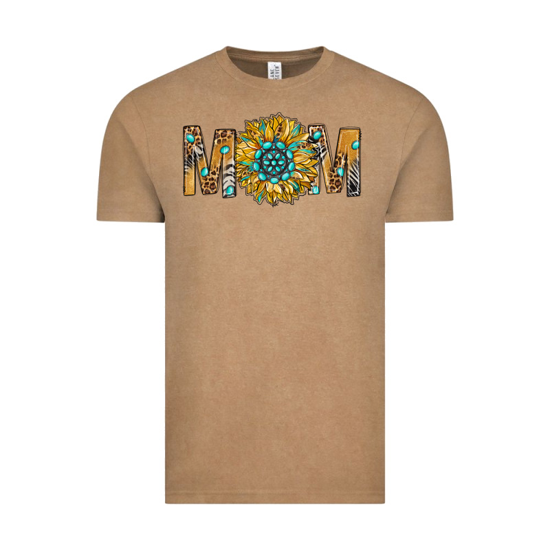Western Mom With Gemstone And Sunflower Vintage Tee by BundleAndBundleShop | Teevron