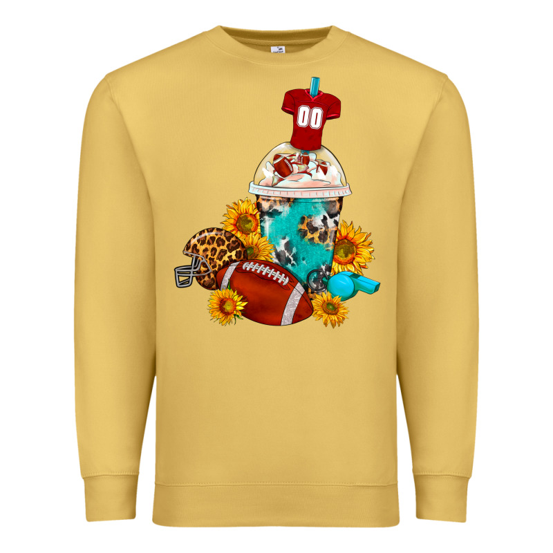 Football Frappe Coffee Premium Sweatshirt by FaDigitalArtStudio | Teevron