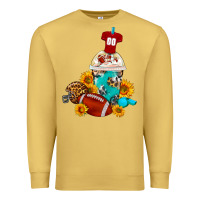 Antique Gold Football Frappe Coffee Premium Sweatshirt - FaDigitalArtStudio