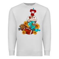 Dove Grey Football Frappe Coffee Premium Sweatshirt - FaDigitalArtStudio