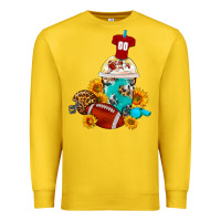 Lemon Football Frappe Coffee Premium Sweatshirt - FaDigitalArtStudio