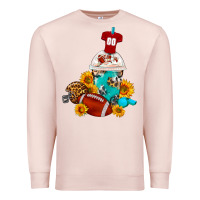 Pale Pink Football Frappe Coffee Premium Sweatshirt - FaDigitalArtStudio