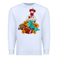 White Football Frappe Coffee Premium Sweatshirt - FaDigitalArtStudio