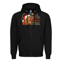 Black merry christmas yall Zipper Hoodie - CowGirlArtShop