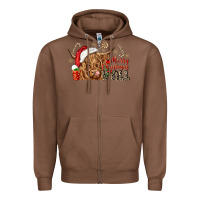 Chestnut merry christmas yall Zipper Hoodie - CowGirlArtShop