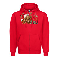 Red merry christmas yall Zipper Hoodie - CowGirlArtShop