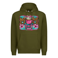 Army Green mom fuel coffee cup Premium Hoodie - OliviaCreatesArt