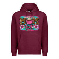 Burgundy mom fuel coffee cup Premium Hoodie - OliviaCreatesArt