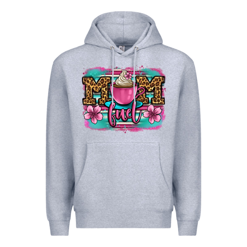 Mom Fuel Coffee Cup Premium Hoodie by OliviaCreatesArt | Teevron
