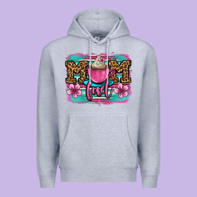 Mom Fuel Coffee Cup Premium Hoodie Designed By Oliviacreatesart