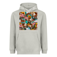 Moon Dust cow with aztec and sunflowers seamless pattern Heavyweight Hoodie - FaDigitalArtStudio