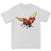 Dove Grey Ladybug Flying Premium Tee - LillyAllenDesigns